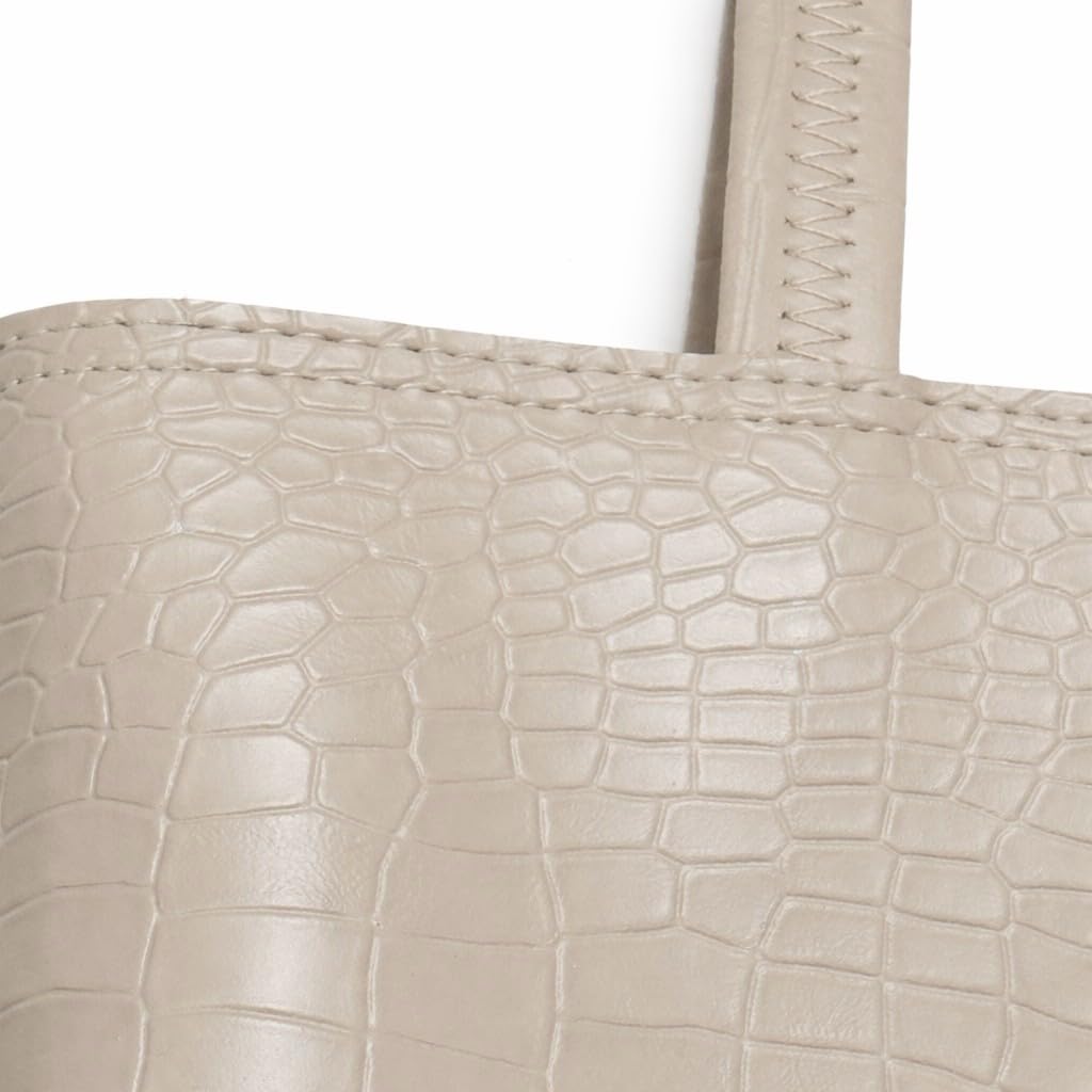 Lemura Croco Pattern Large Capacity Tote Bag
