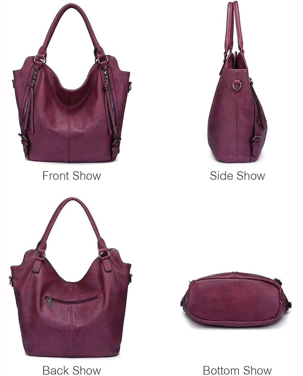 INOVERA (LABEL) Hand Bags for Women Combo - Faux Leather Stylish Ladies Handbag Purse - Crossbody Shoulder Sling Bag with Adjustable Strap