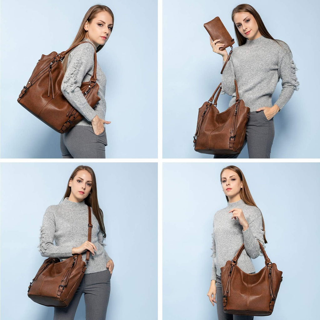 INOVERA (LABEL) Hand Bags for Women Combo - Faux Leather Stylish Ladies Handbag Purse - Crossbody Shoulder Sling Bag with Adjustable Strap