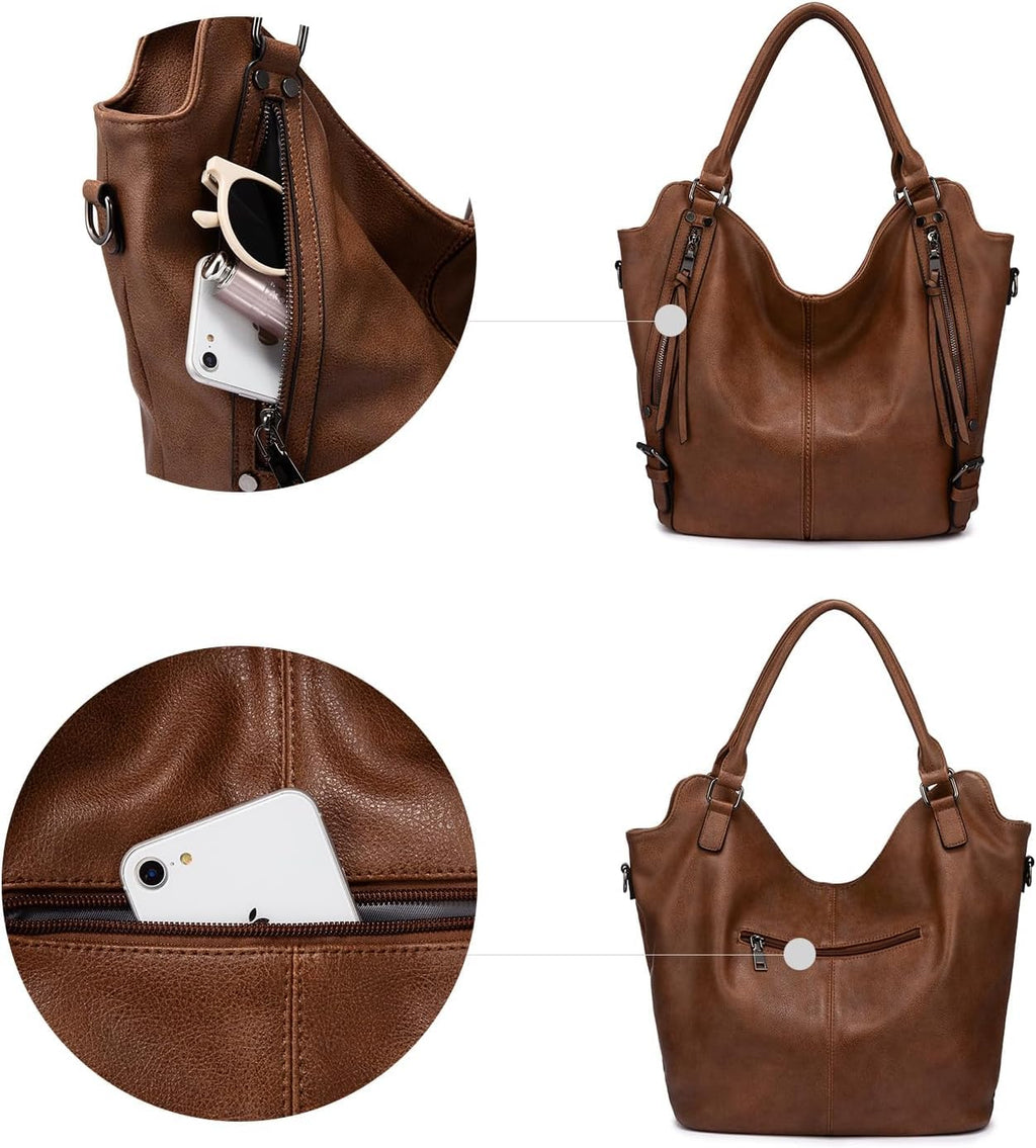 INOVERA (LABEL) Hand Bags for Women Combo - Faux Leather Stylish Ladies Handbag Purse - Crossbody Shoulder Sling Bag with Adjustable Strap