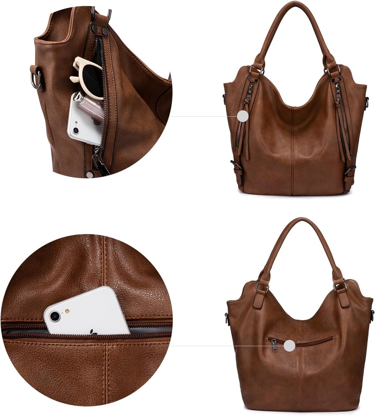 INOVERA (LABEL) Hand Bags for Women Combo - Faux Leather Stylish Ladies Handbag Purse - Crossbody Shoulder Sling Bag with Adjustable Strap