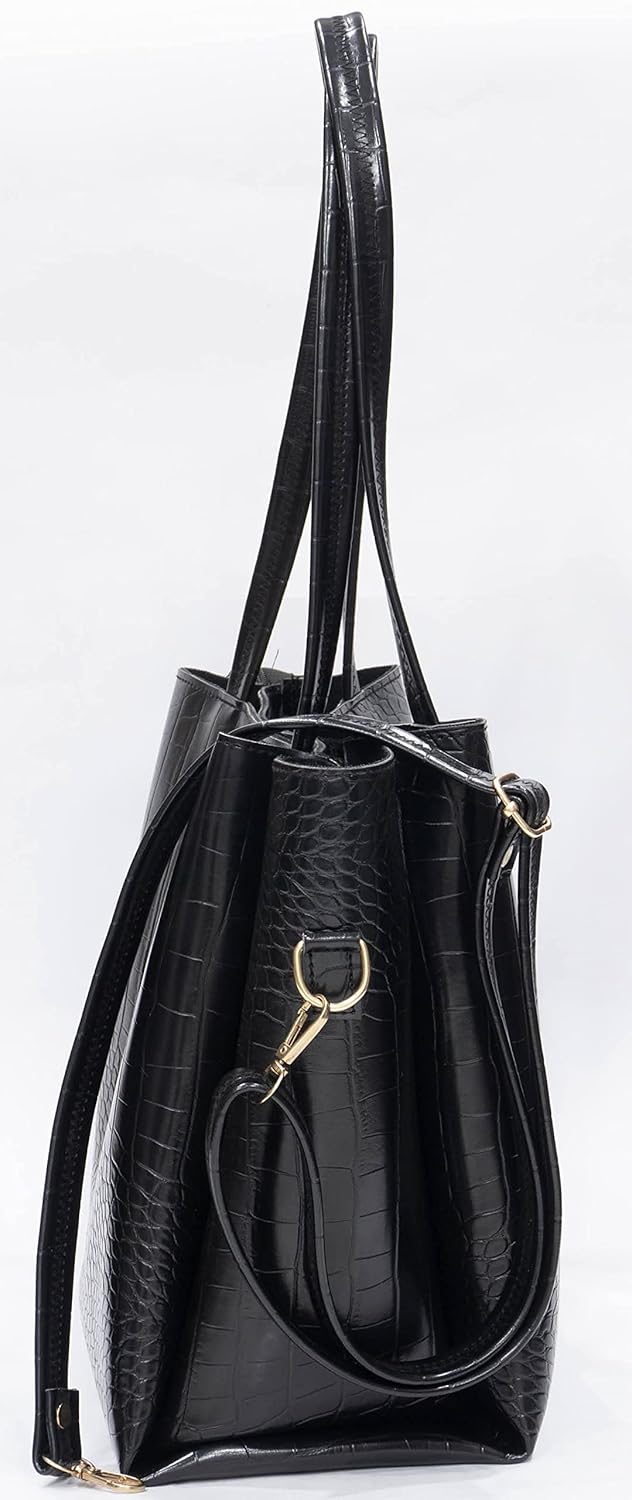 Lemura Croco Pattern Large Capacity Tote Bag