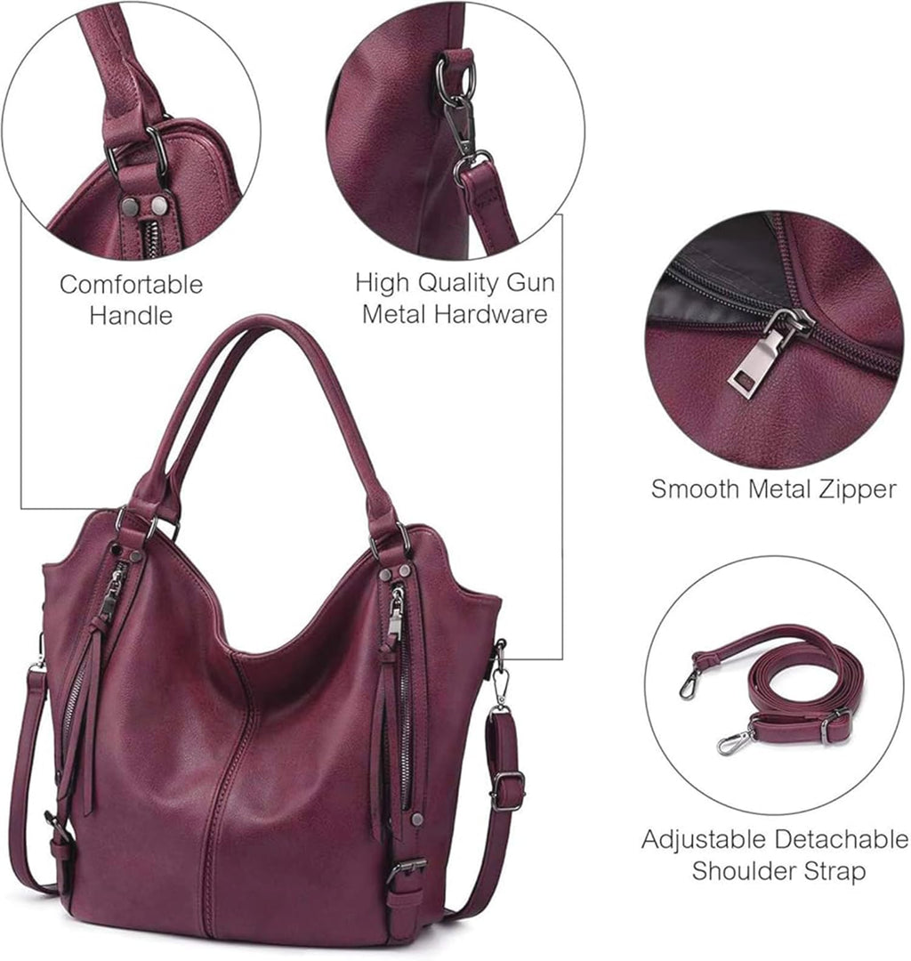 INOVERA (LABEL) Hand Bags for Women Combo - Faux Leather Stylish Ladies Handbag Purse - Crossbody Shoulder Sling Bag with Adjustable Strap