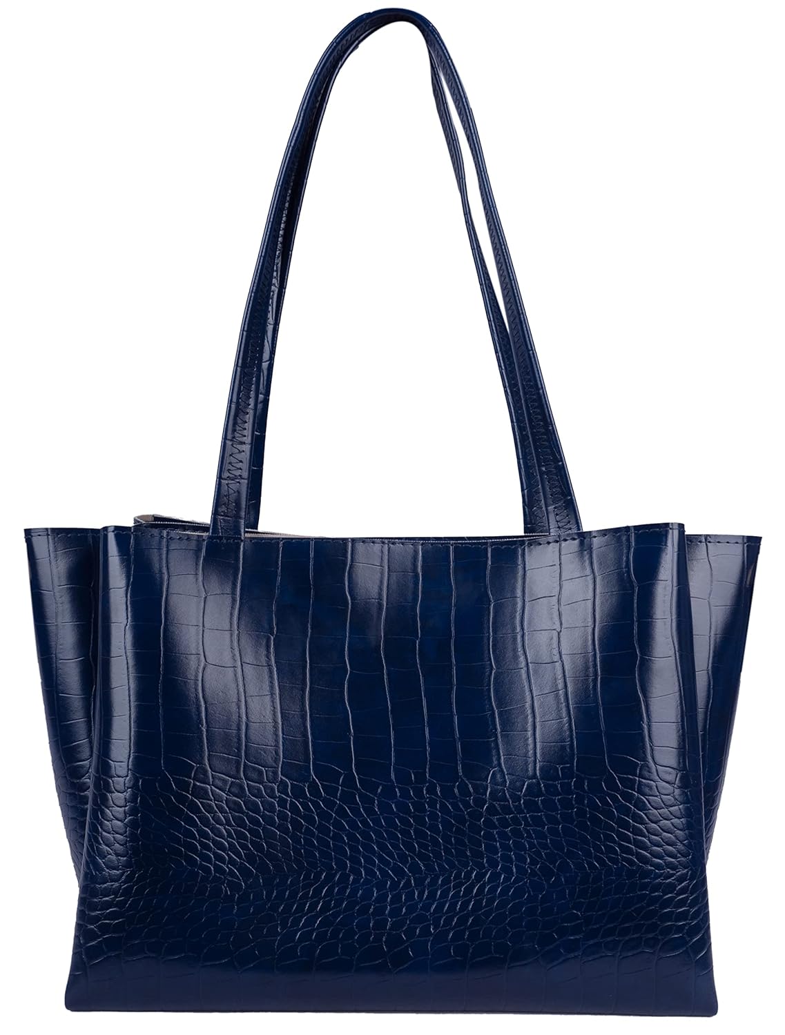 Lemura Croco Pattern Large Capacity Tote Bag