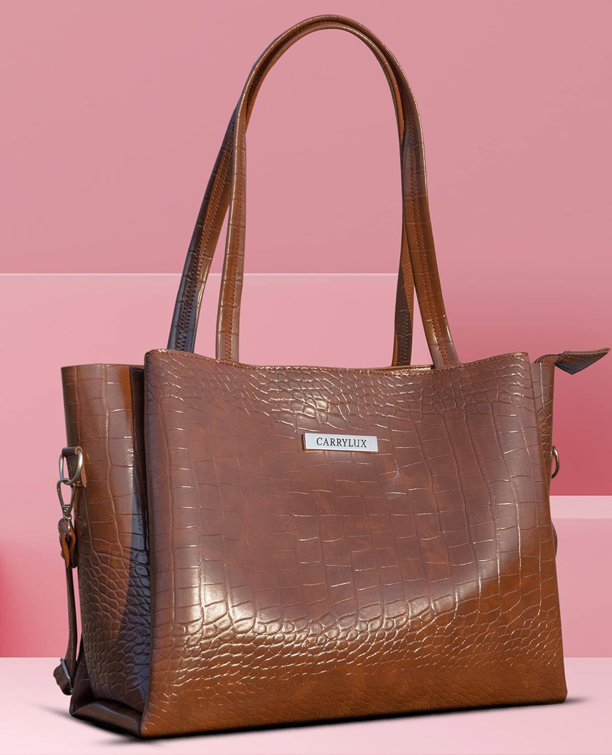 Lemura Croco Pattern Large Capacity Tote Bag